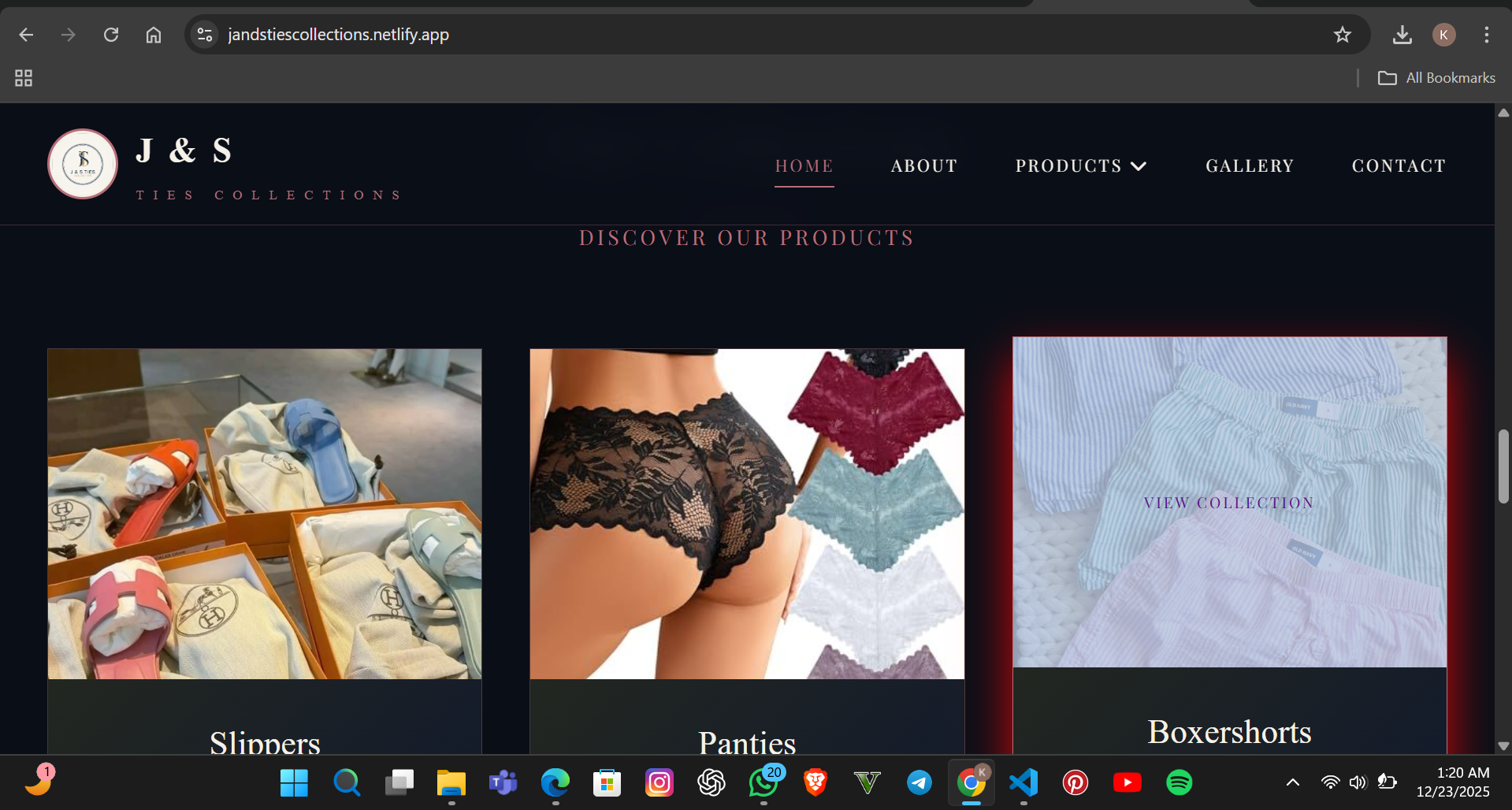 Clothing Mobile View